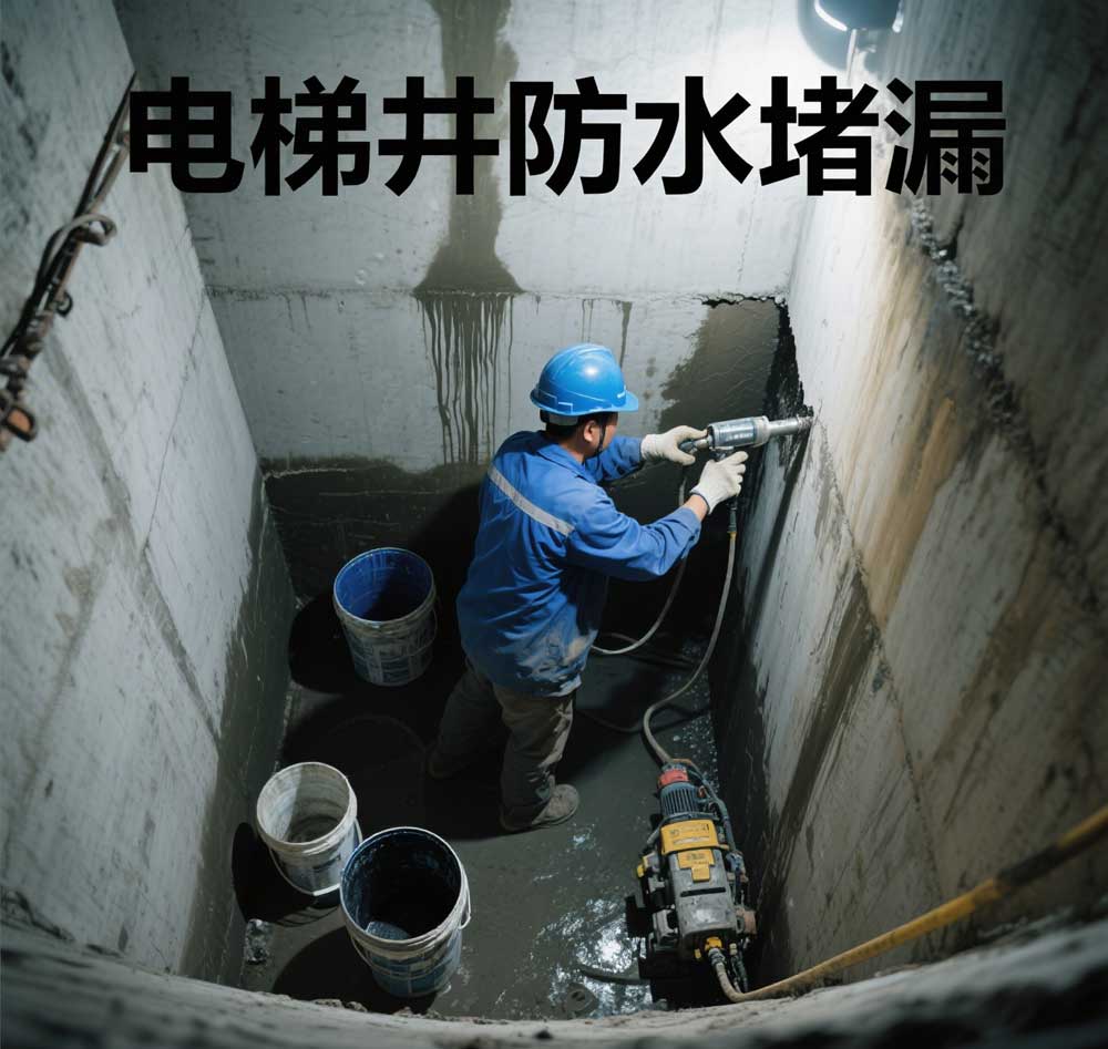 电梯井防水堵漏，西宁专业电梯井漏水维修公司